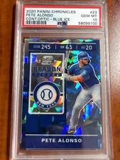 2020 CONTENDERS OPTIC  /99 CRACKED BLUE ICE ALONSO PSA 10 POP 1