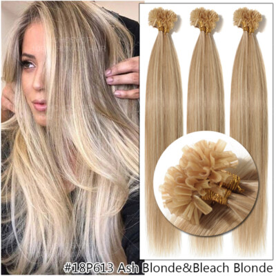 200 Strähnen Keratin Bonding Remy Echthaar Extensions Haarverlängerung Lang 60cm