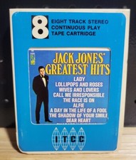 Jack Jones Greatest Hits 8 Track Tape Cartridge  Cover