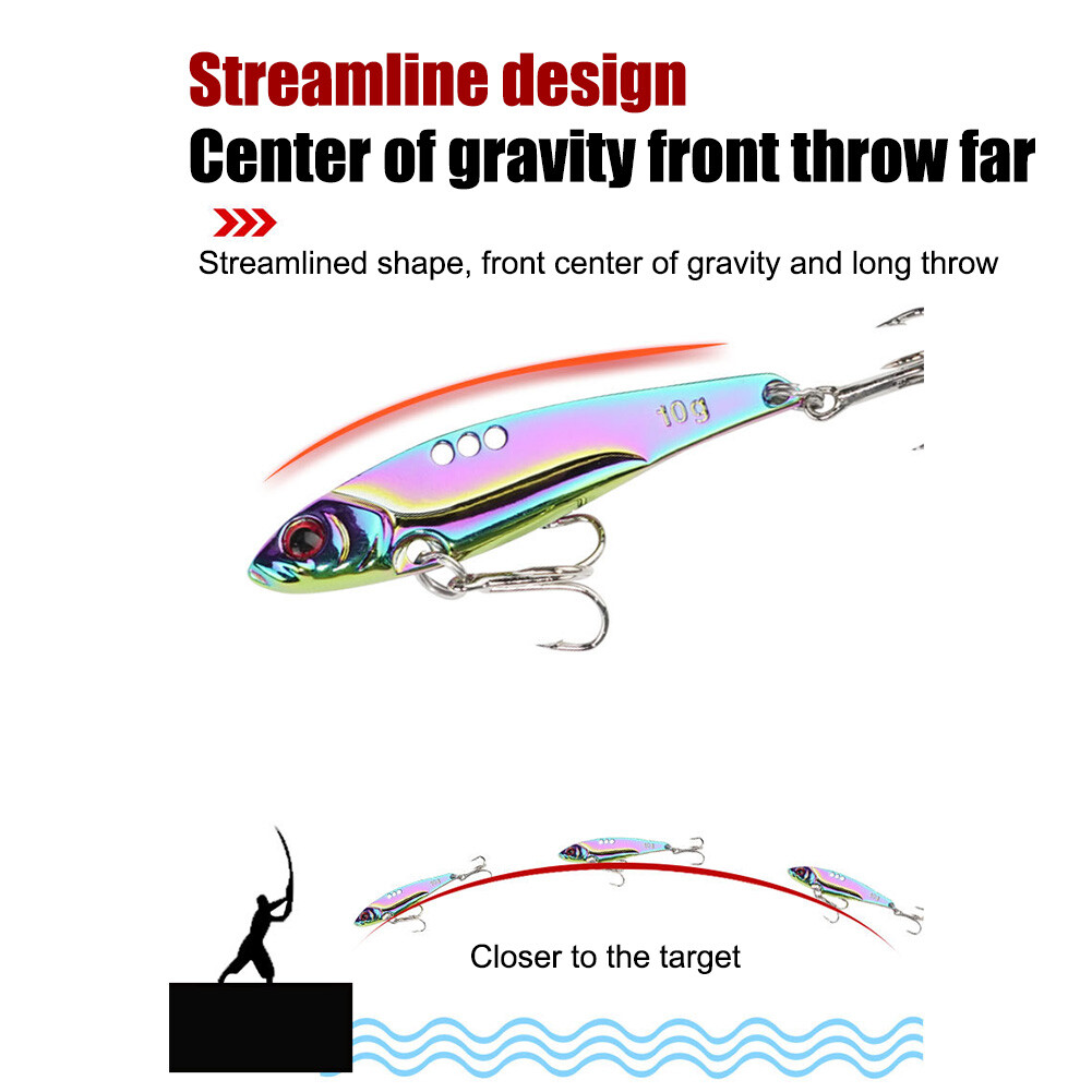 Metal Vibration VIB Sequin Fishing Lures Artificial Bass Bait Fishing