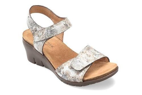 Comfortiva Abria Grey Flower Wedge Sandals Women's Shoes Size 8 NEW - Bild 2 von 7