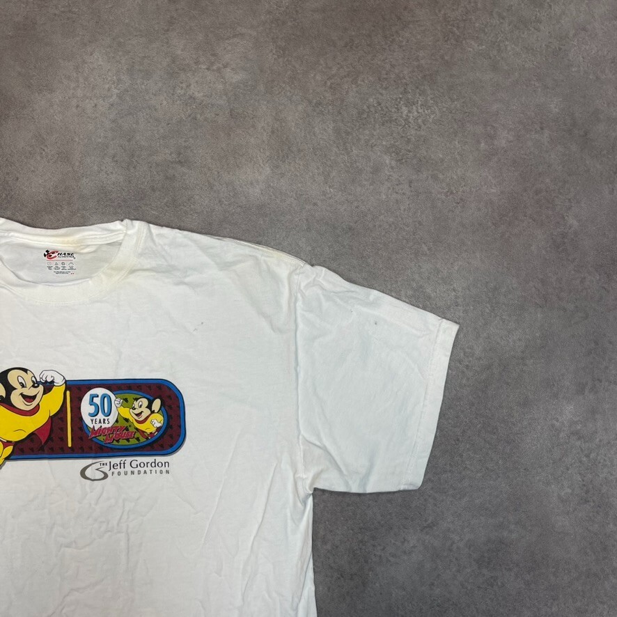 Chase Authentics T-Shirt Mens Jeff Gordon Mighty Mouse Graphic Tee White, Medium image 3