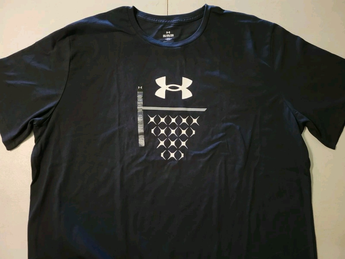 UNDER ARMOUR SIZE 2XL BASKETBALL NET ICON SHORT SLEEVE GRAPHIC TEE