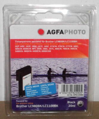 Agfa Tinte black kompatibel für Brother DCP 145C 165C 195C 375C MFC250C 255CW