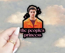 Black Luigi Mangione “The Peoples Princess" Sticker Holographic Waterproof