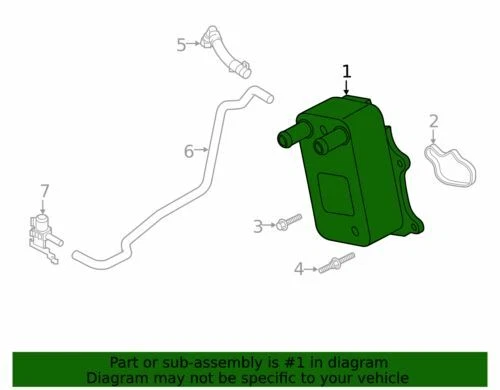 Enfriador de aceite OEM NUEVO 2015-2020 Ford Lincoln Expedition Aviator F150 XLT FL3Z6A642A Foto 2 de 2