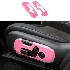 For Mini Cooper Countryman F60 ABS Pink Seat Button Handle Panel Cover Trim 2PCS