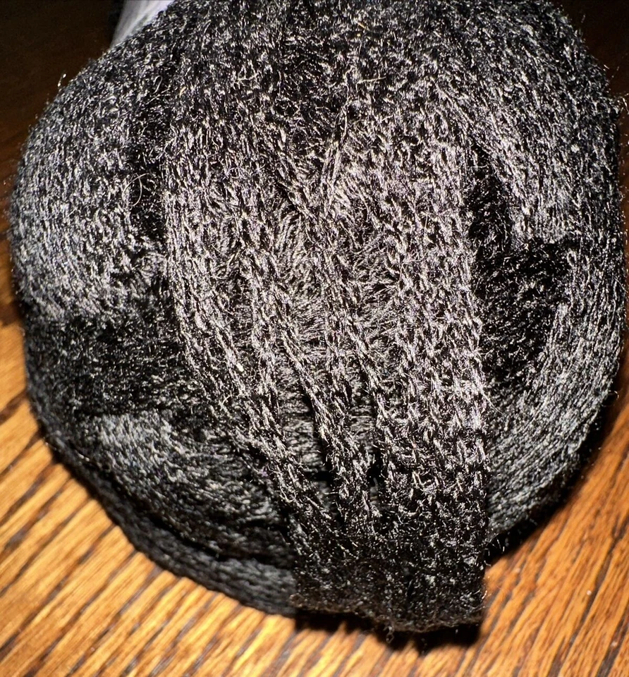 1x New Starbella Premier Acrylic Yarn Skein Solid Black Color 15-32 Lot 6093 - Image 3 of 4