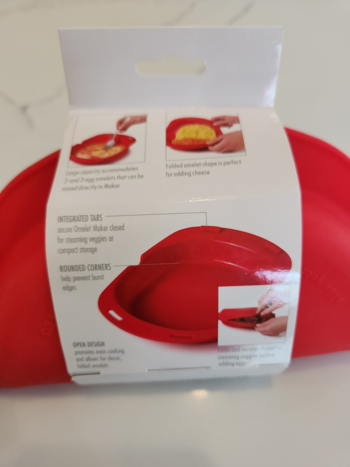 Microwave Omelette Maker, New OXO Good Grips, Non Stick Silicone, Red