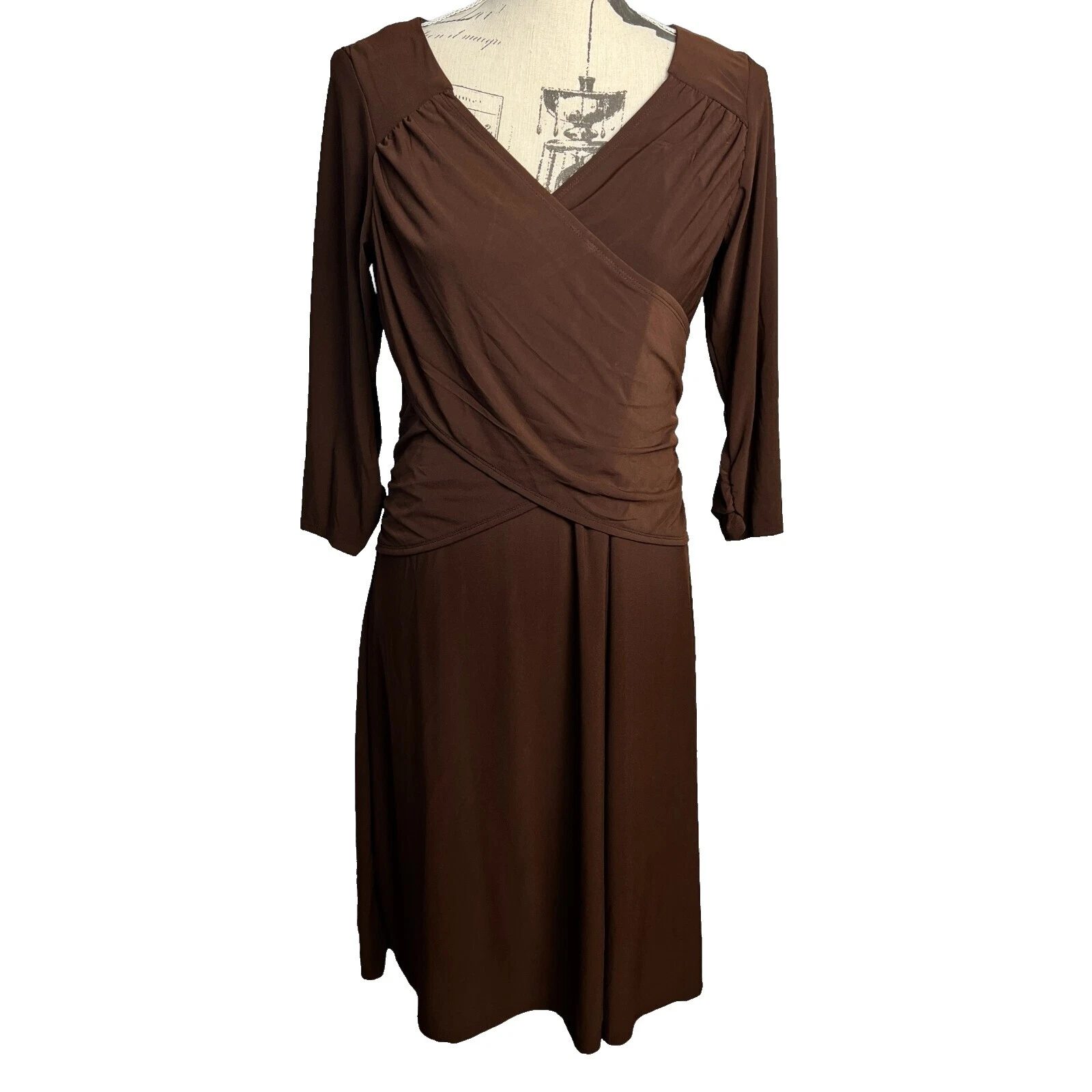 NY Collection Wrap Business Dresses for Women