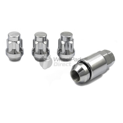 Tuner Silver Locking Wheel Nuts 12x1.5 Bolts Tapered For Jaguar XF