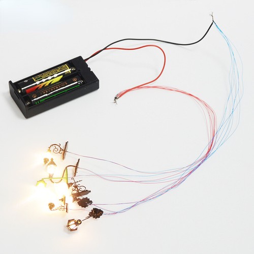 2x Dolls House 112TH Scale Wall Lamps Metal Sand Table Villa Light