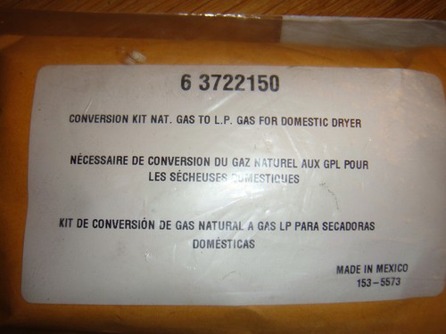 FSP Whirlpool Qualität MAL9000AXX Trockner Umbausatz; LP auf Nat Gas; 6 3722150 - Bild 2 von 2