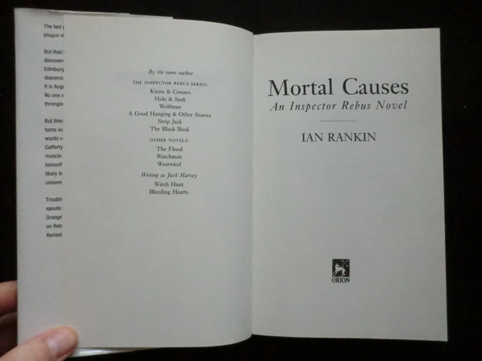 Mortal Causes by Ian Rankin (1994-1st) Inspector Rebus Crime Detective Novel #6 - Image 3 of 4