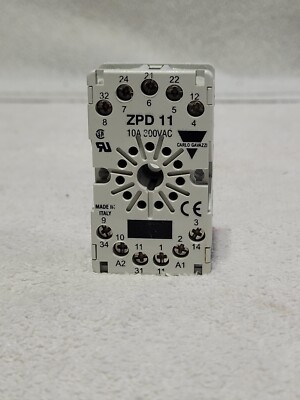 Carlo Gavazzi ZPD 11 Relay Socket Base 10A 300VAC Din Rail Mount