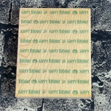 Hero Arts HAPPY BIRTHDAY WORDPRINT S1314 Rubber Stamp Background Large