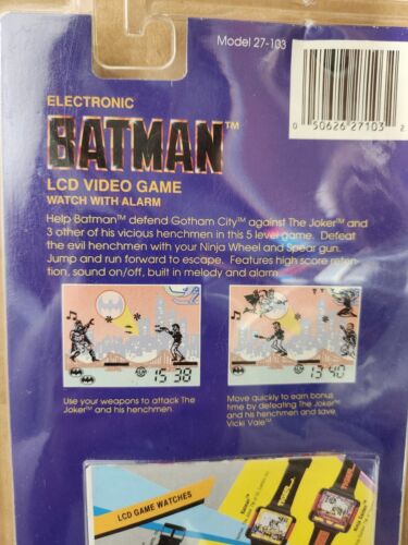 Reloj Batman 1989 Tiger Electronics de Colección LCD Videojuego Nuevo Sellado - Imagen 3 de 7