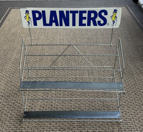 Vintage PLANTERS PEANUTS Candy Nuts Snacks Advertising Retail Store Display Rack