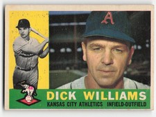 Dick Williams 1960 Topps #188 Kansas City Athletics GD-VG Dick Williams 1960 Topps #188 Kansas City Athletics GD-VG