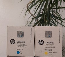 Recently Made GENUINE HP 414X W2021XC Cyan And W2022XC Yellow TONER CARTRIDGES