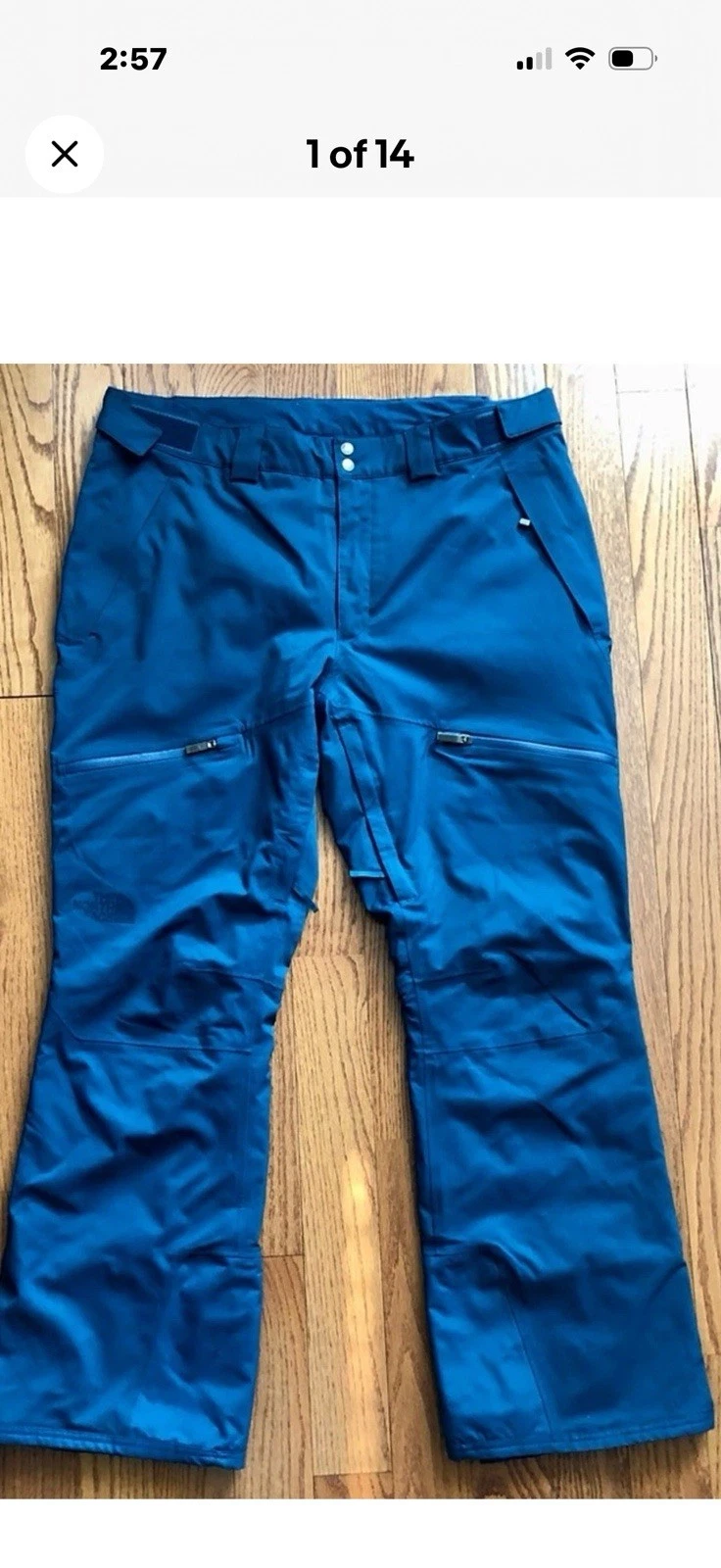 RARE The North Face DryVent Multi Zip Pocket Snow Ski Pants Blue Men’s Size XXL