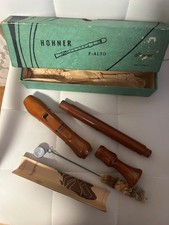 Vintage Hohner Konzert F Alto Recorder Germany w/ Box Instructions