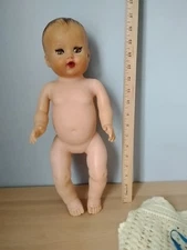 1950s Vintage CONSTANCE BANNISTER Sun Rubber Baby Doll 17" squeaky 