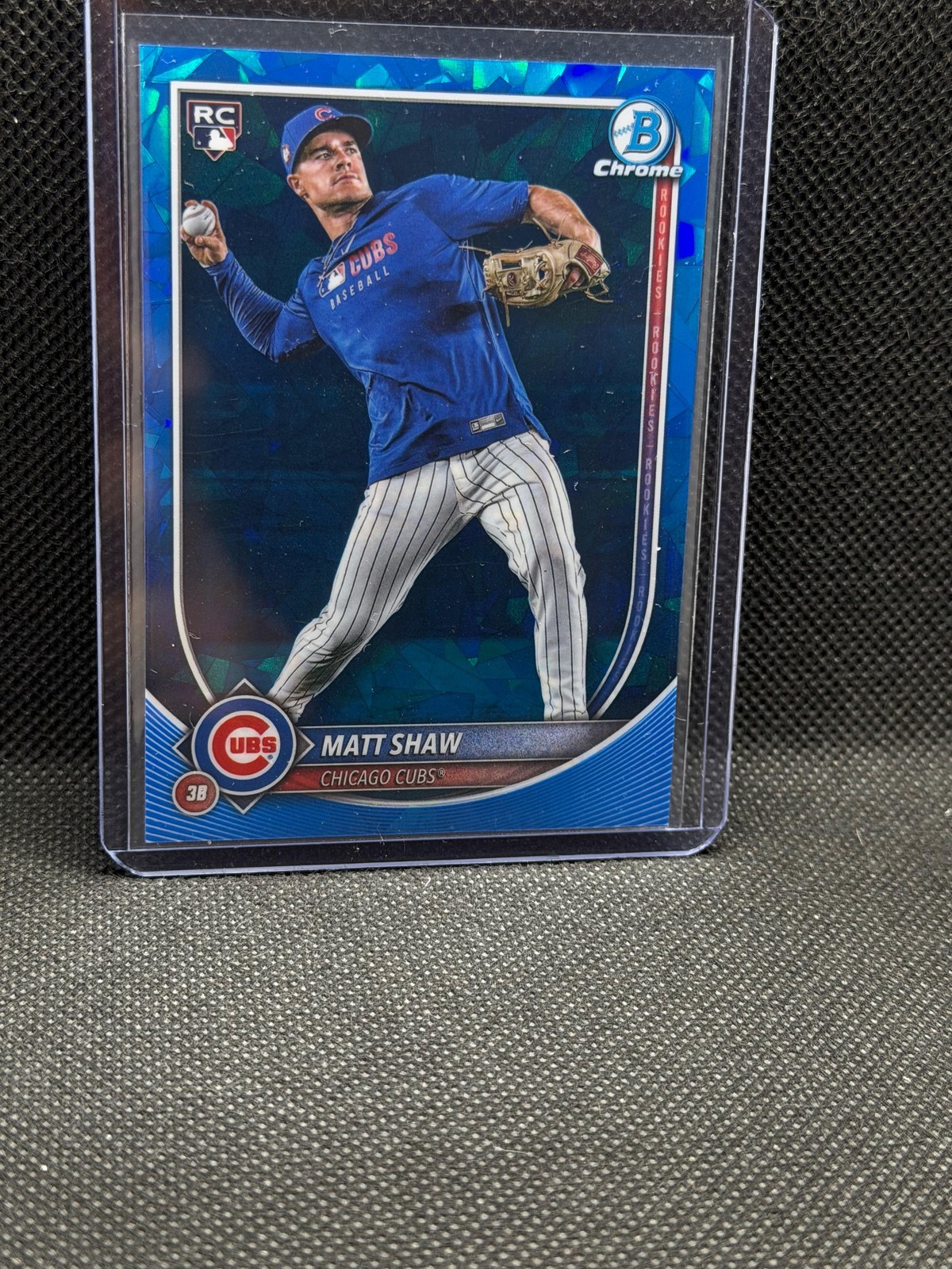 Matt Shaw 2025 Bowman Chrome Sapphire Edition #46 Image Variation Rookie Cubs