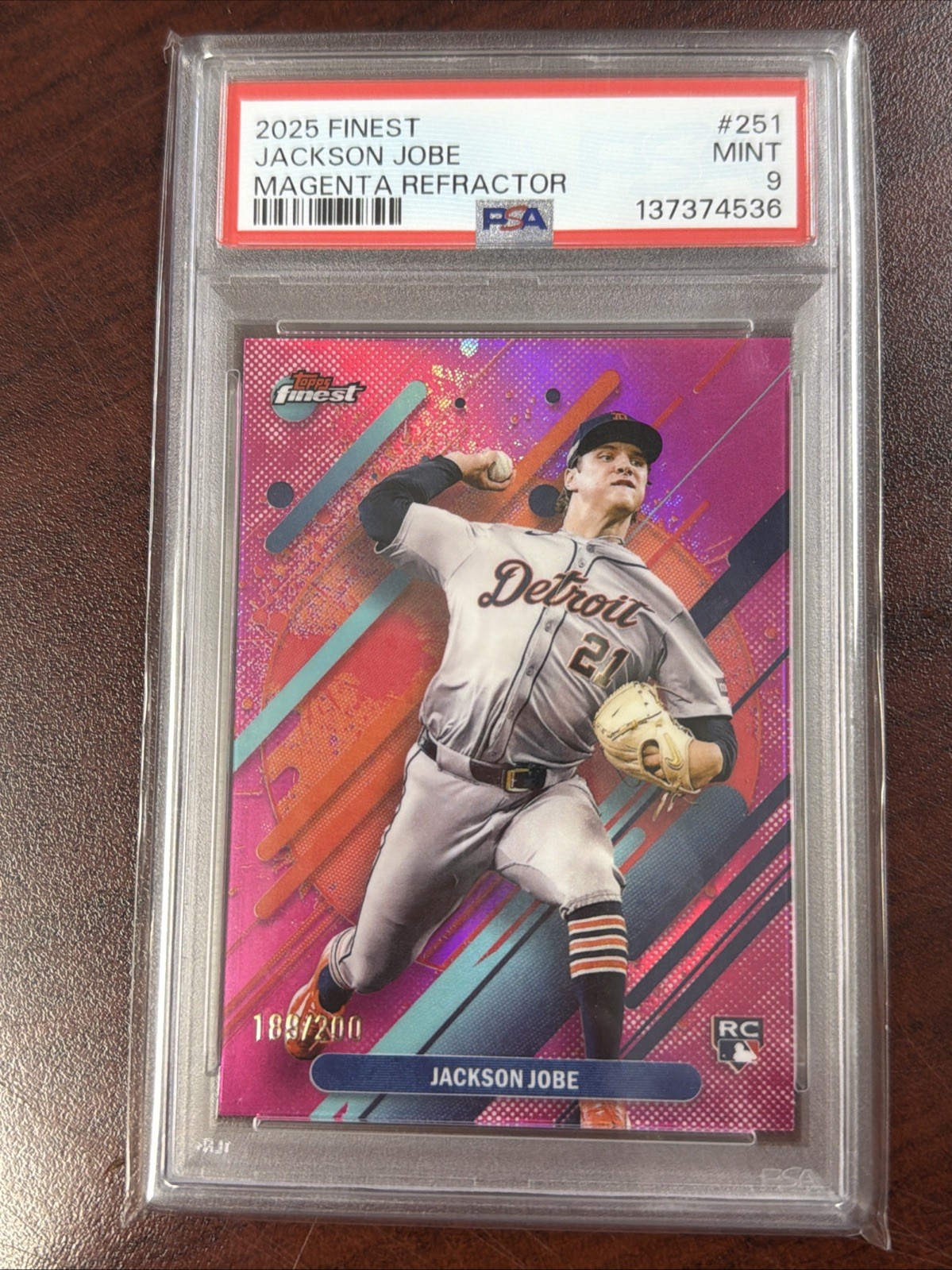 2025 Topps Finest - Rare Jackson Jobe #251 Magenta Refractor /200 (RC)