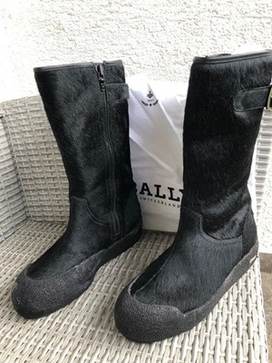 Bally  WinterStiefel HE schwarz gefüttert aussen Fell NEU mit Karton Größe 42/43