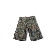 Levis Boys Camo Cargo Shorts Green Brown Camouflage Size 10 Reg W25 Adjustable