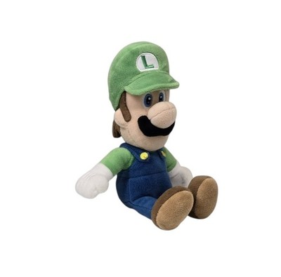 2010 Little Buddy Nintendo Super Mario Bros Luigi Plush 9'' Stuffed Animal Movie