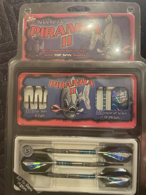 #ad Dart World Piranha II Vintage 16 Gram Dart Set Of 3 Soft Tip $42.00