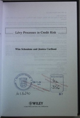 Levy Processes in Credit Risk. Cariboni, Jessica and Wim Schoutens: