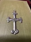 Collectible Vintage Signed CINI Sterling Silver Gothic Cross Pendant – 2½ Inches — photo 1