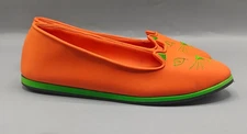 Charlotte Olympia Orange Rubber Kitty Flats Size 36 EU- 6US