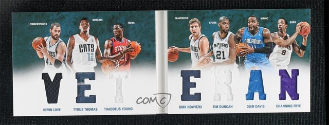 2012 Preferred Veteran Material Booklet Channing Frye Dirk Nowitzki #4 HOF 0l5n