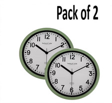 Sage Analog Round Wall Clock - Set of 2
