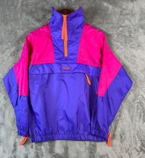 Vintage Columbia Jacket Womens Medium Neon Purple Windbreaker Retro 90s Gorpcore