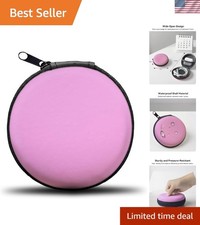 Compact Hard Protective Pink Earphone Case for Travel - Lightweight Stylish