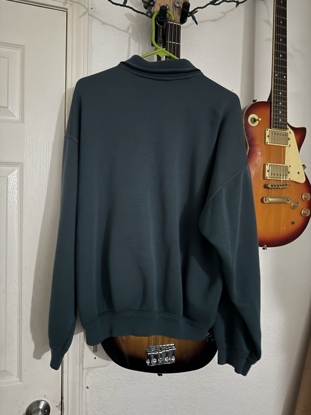 Canda Collared Button Pullover Sweatshirt Dark Gr… - image 2