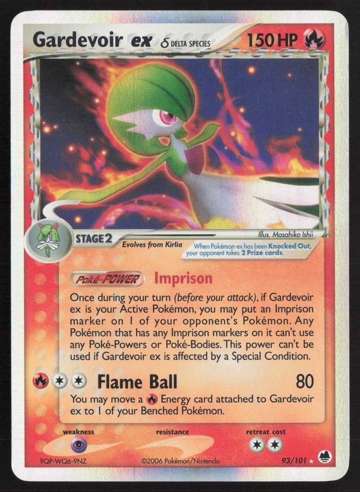 Pokemon TCG | Gardevoir ex 93/101 | Dragon Frontiers Holo Rare EX | LP ...