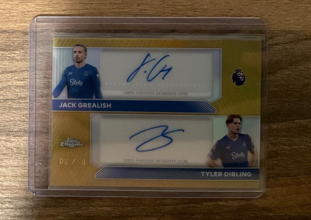 22-23 Topps GREALISH 直筆サイン PSA10 デュアル鑑定 2025-26 Topps Chrome Premier League - Dual Autographs Jack