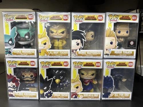 Funko Pop: My Hero Academia #603-#609, #611 Lot of 8 with Protectors