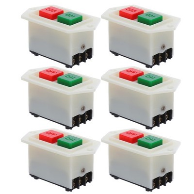 6pcs Start Stop Industrial On Off Push Button For Table