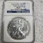 2011 (W) S$1 AMERICAN SILVER EAGLE STRUCK AT WEST POINT MINT NGC MS 70 er