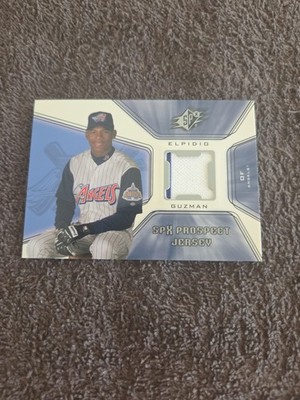 2001 SPx Prospect Jersey Elpidio Guzman Anaheim Angels 55Pt Baseball Card #129