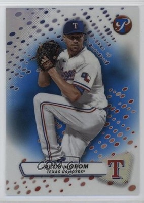 2023 Topps Pristine Blue Refractor 62/75 Jacob deGrom #186 1bi0