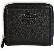 TORY BURCH THEA BI FOLD WALLET Black Leather