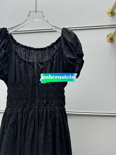 Nuevo Vestido Francés Calado Bordado Cordón Correa Manga Burbuja Cintura Alta - Imagen 21 de 23